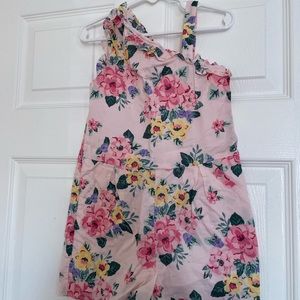 Girls Janie and Jack pink floral short romper